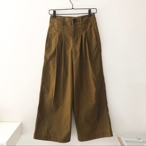 Madewell High Waist Pleated Wide Leg Pants
